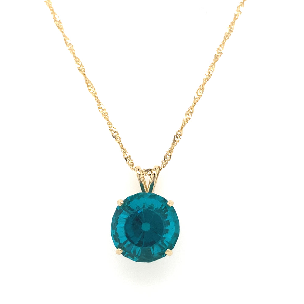 Estate Teal Glass Necklace