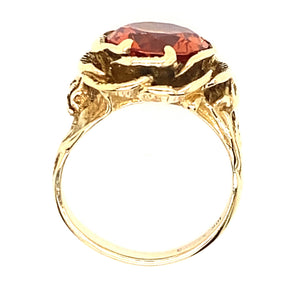 Estate Orange Flower Ring