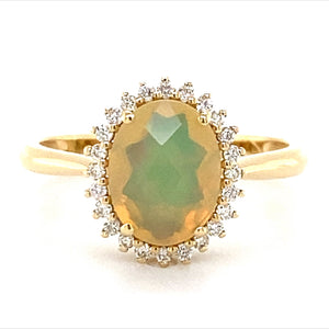 Opal Diamond Ring