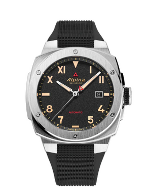 Extreme California Dial with Stainless Steel Case & Black Strap by Alpina