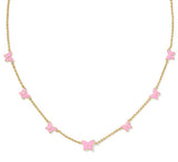 Lillia Butterfly Gold Plated Pink Enamel Strand Necklace by Kendra Scott