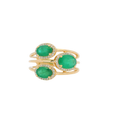 14K Yellow Gold  Emerald & Diamond Ring by RJM