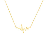 Yellow Gold Plated Heart Beat Necklace