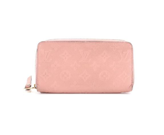 PREOWNED Louis Vuitton Pink Monogram Leather Zippy Wallet