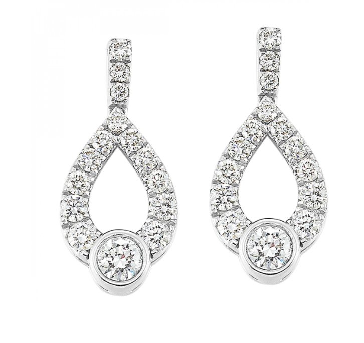 14K White Gold 0.25cttw Diamond Earrings