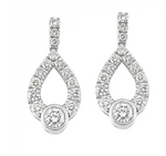 14K White Gold 0.25cttw Diamond Earrings