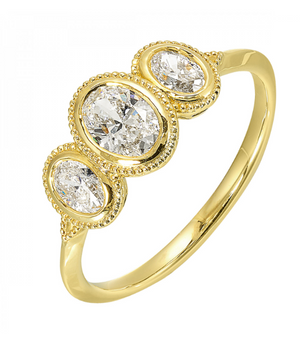 14K Yellow Gold 0.75cttw I1 H-I Diamond Ring