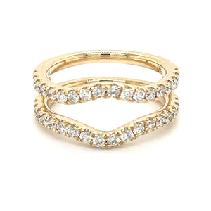 14K Yellow Gold 0.85cttw G VS2 Diamond Insert Wedding Band by DFU