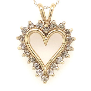 Estate Diamond Heart Necklace