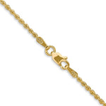 14K Yellow Gold 1.5mm Rope Chain with Lobster Clasp 22"