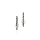 Essentials Silver Hoop Earrings with Cultured Fresh Water Pearl by John Hardy