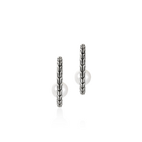 Essentials Silver Hoop Earrings with Cultured Fresh Water Pearl by John Hardy