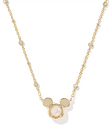 Mickey Mouse Gold Plated White Pearl Pendant Necklace by Kendra Scott