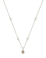 Nola Silver Plated Short Pendant Platinum Drusy by Kendra Scott