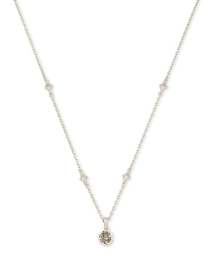 Nola Silver Plated Short Pendant Platinum Drusy by Kendra Scott