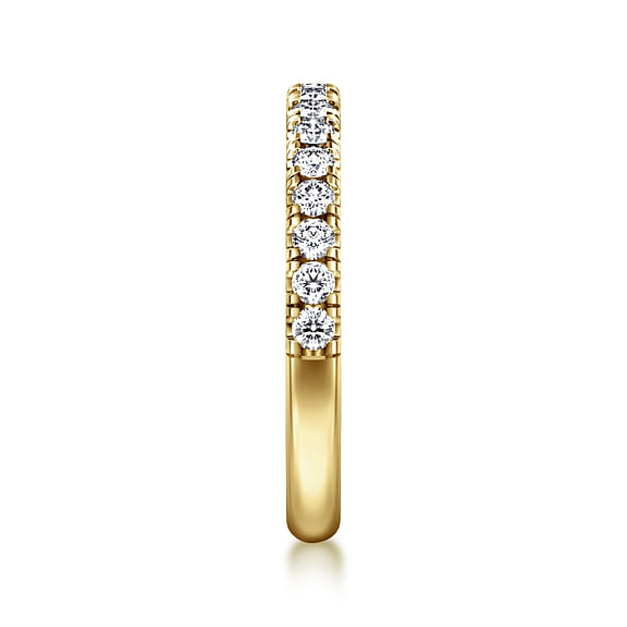 14K Yellow Gold Diamond Wedding Band