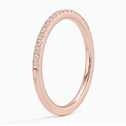 14K Rose Gold 0.35cttw VS2 G Diamond Wedding Band