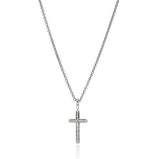 JH Essentials Spiritual Silver Cross Pendant on 1.5mm Rolo Chain Sz 16-18 by John Hardy