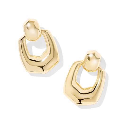 Kaitlin Gold Plated Open Frame Earrings by Kendra Scott