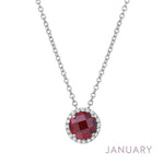 Simulated Garnet Birthstone Pendant by Lafonn