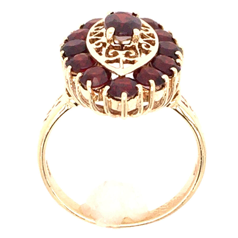 Estate Garnet Navette Ring