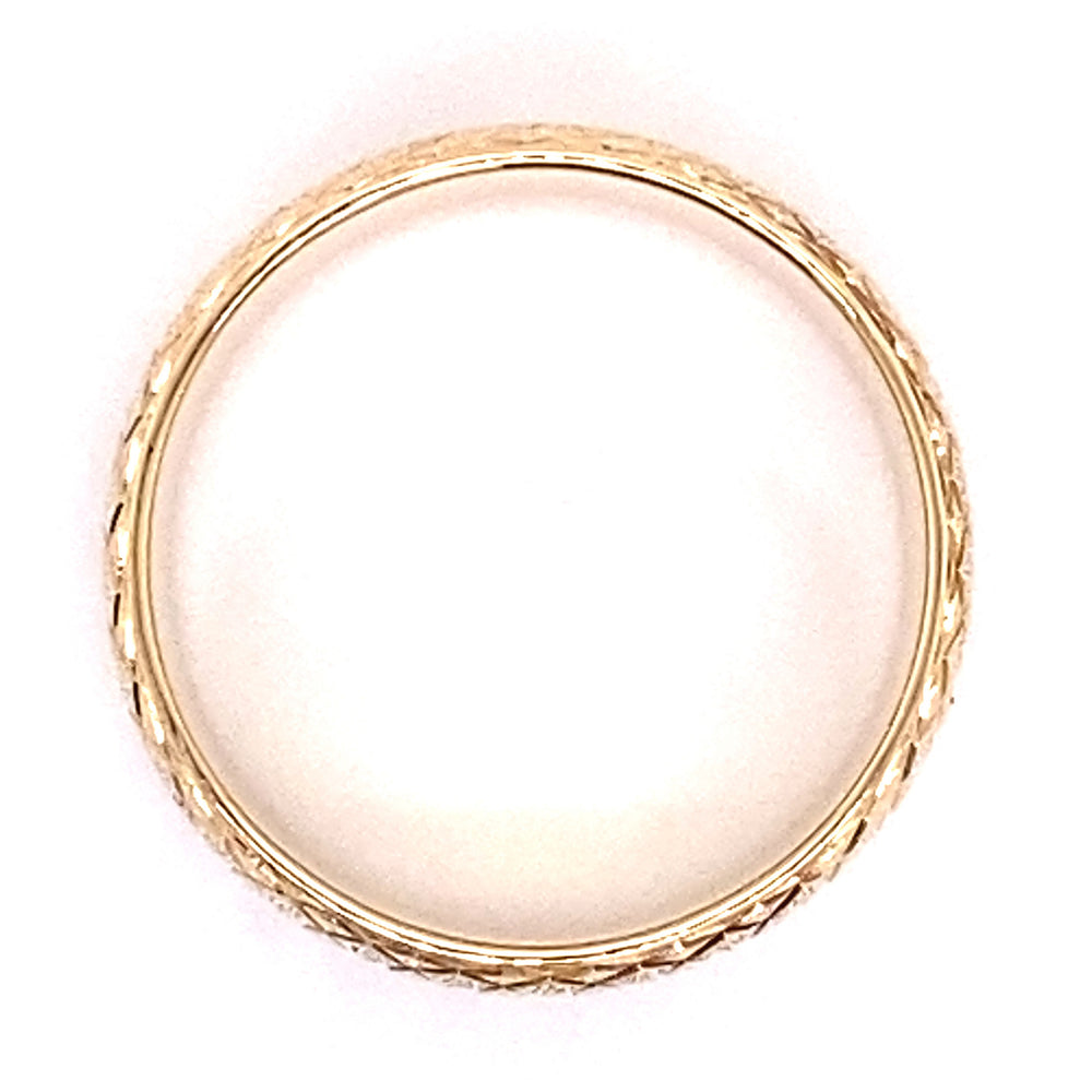 Estate size 6.75 Layered Circle Wedding Band