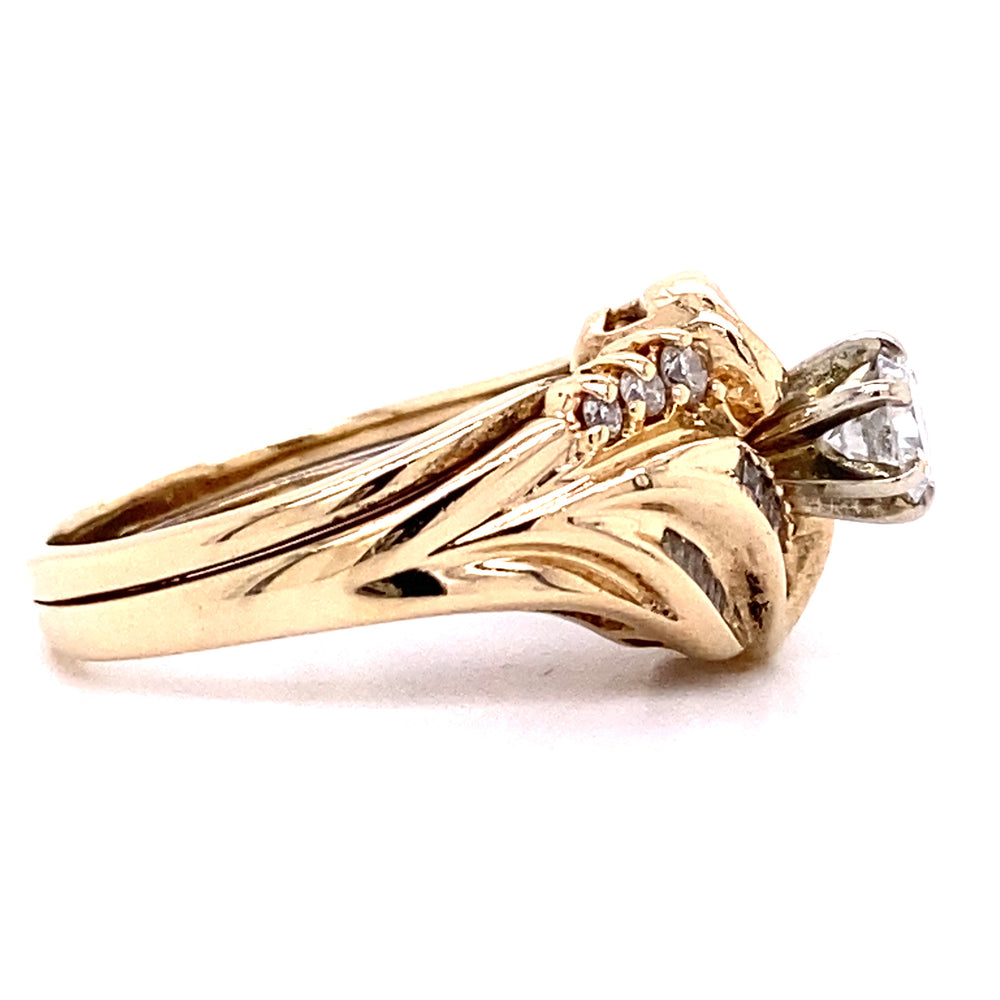 Estate 0.94cttw Diamond Wedding Set