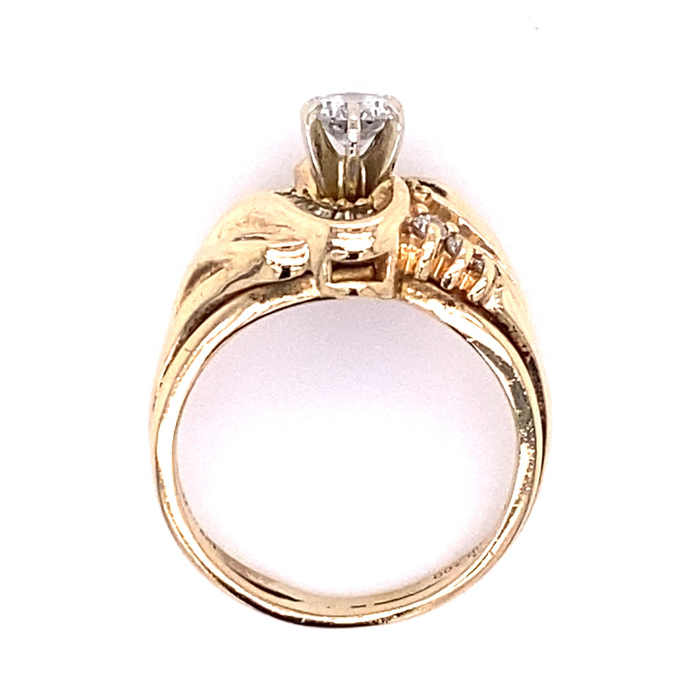 Estate 0.94cttw Diamond Wedding Set