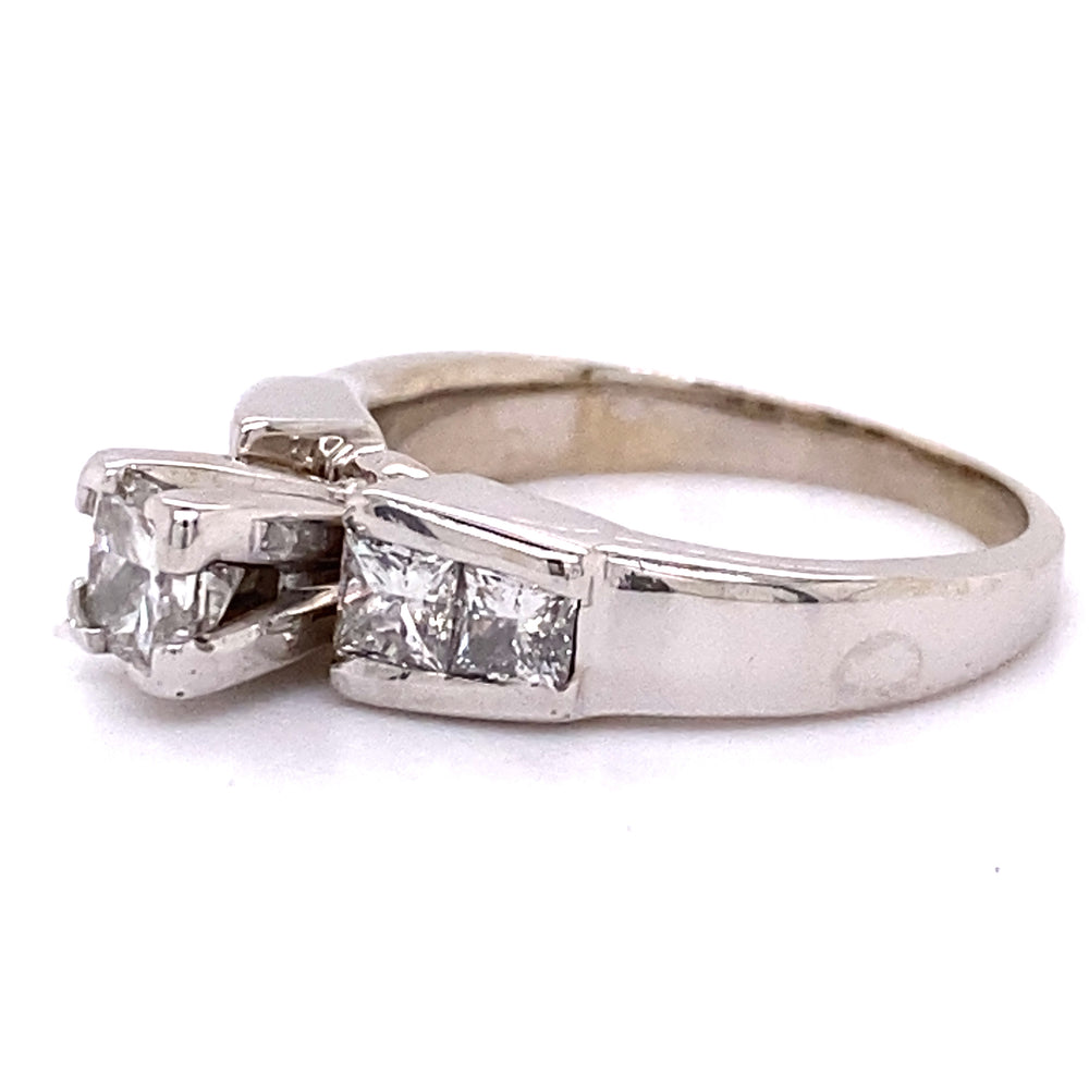 Estate Princess Cut Diamond Engagement Ring
