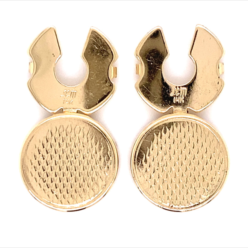 Estate 14K Gold Button Covers