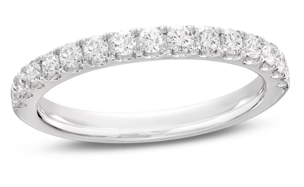 14K White Gold 0.15cttw LAB GROWN Diamond Band