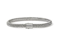 Icon Silver 5mm Extra Small Bracelet with Pusher Clasp Sz M by John Hardy