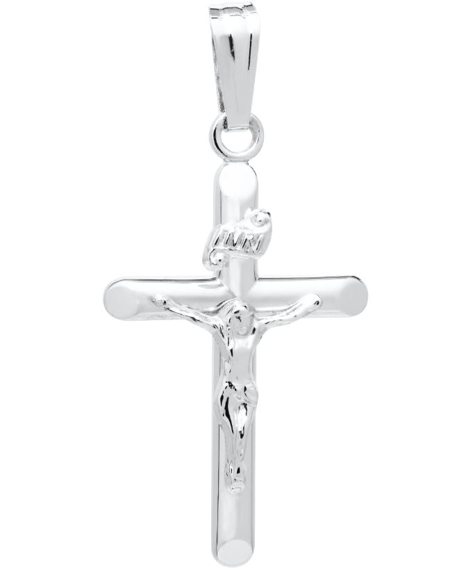 Sterling Silver Crux Cross Necklace 18"