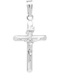 Sterling Silver Crux Cross Necklace 18"