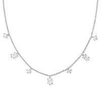Cailin Silver White CZ Delicate Strand Necklace by Kendra Scott