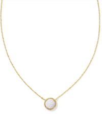 Vollyball Gold Plated White MOP Short Pendant Necklace by Kendra Scott
