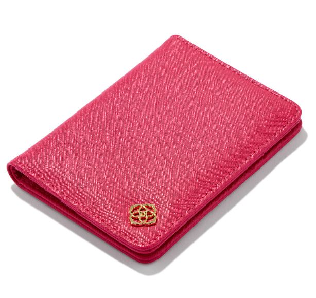 Passport Holder Gold Hot Pink by Kendra Scott