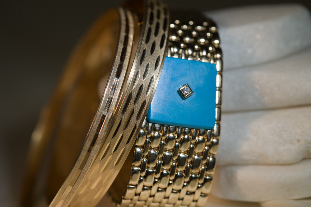 Estate Concord Turquoise Panther Link Bracelet