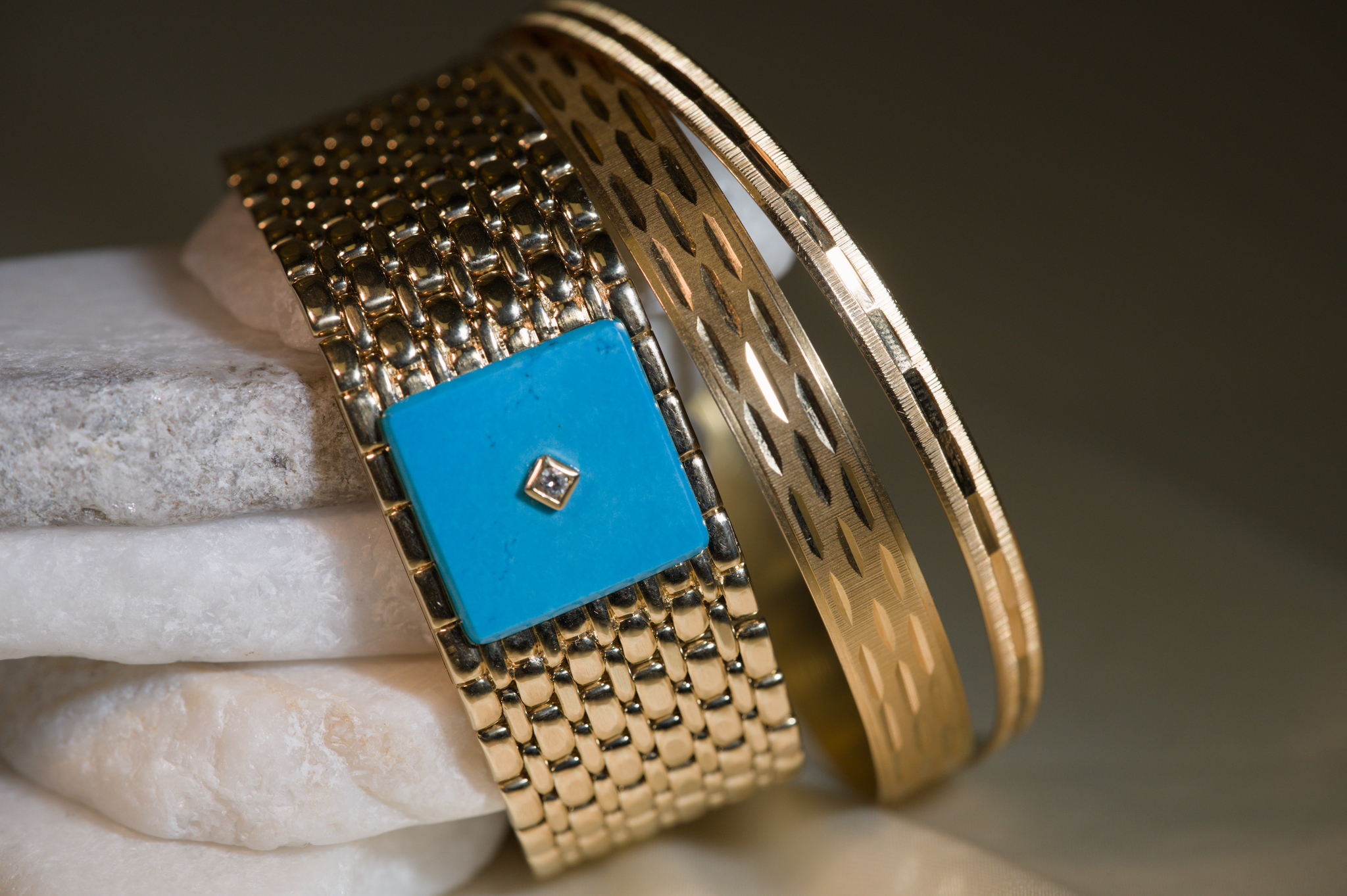 Estate Concord Turquoise Panther Link Bracelet