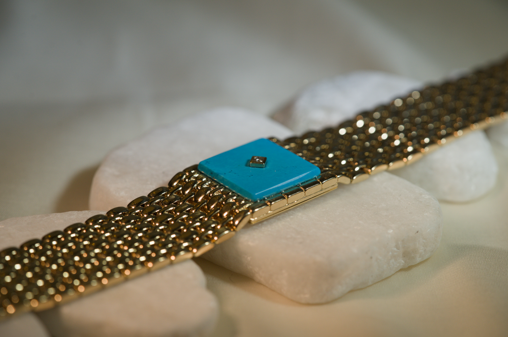 Estate Concord Turquoise Panther Link Bracelet