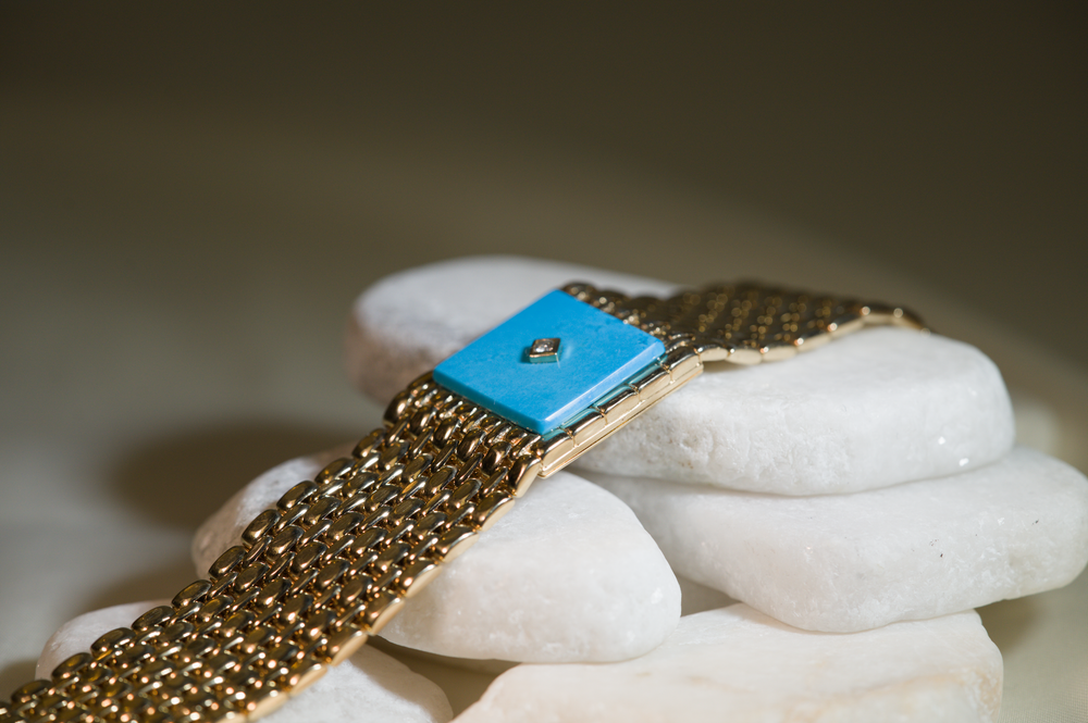 Estate Concord Turquoise Panther Link Bracelet