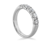 18K White Gold Signature 5 Stone 1.05cttw VS G-H Diamond Band by Hearts on Fire