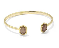 Daphne Gold Plated Taupe MOP Frame Cuff Bracelet S/M by Kendra Scott