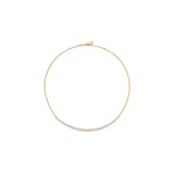 18K Yellow Gold 2.90cttw VS G-H Diamond Gradual Half Line Necklace by Hearts on Fire