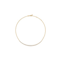 18K Yellow Gold 2.90cttw VS G-H Diamond Gradual Half Line Necklace by Hearts on Fire