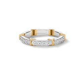 18K White & Yellow Gold Copley Eternity Pave 0.88cttw VS G-H Diamond Ring by Hearts on Fire