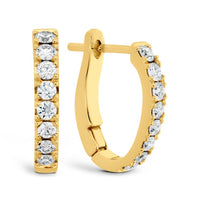 18K Yellow Gold  0.33cttw VS-SI IJ Mini Hoop Graduated Earrings by Hearts On Fire