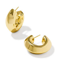 Embry Gold Plated Hoop Earrings by Kendra Scott