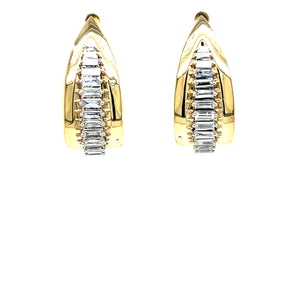 14K Yellow Gold 0.45cttw Diamond Earrings