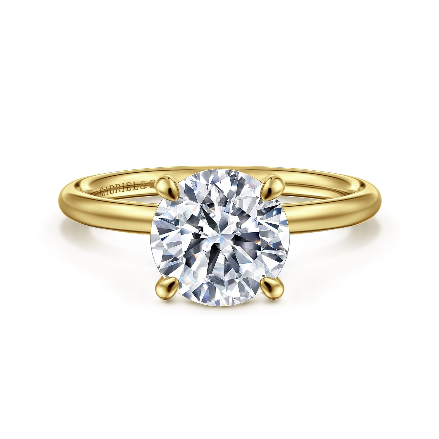 Yellow Gold Semi-Mount Engagement Ring
